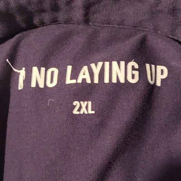 No Laying Up Pocket Performance Golf Polo Shirt Navy Size XXL NLU - Picture 8 of 8